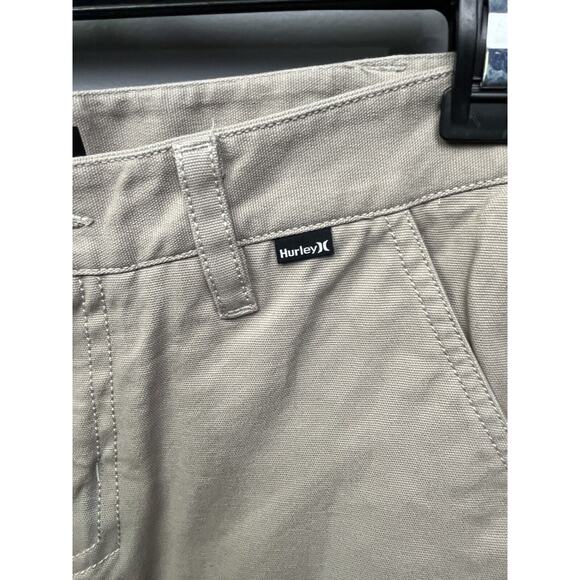 HURLEY Khaki‎ Carpenter Cotton Casual Pants Womens Juniors Size 7 Twill Tan - Picture 7 of 10